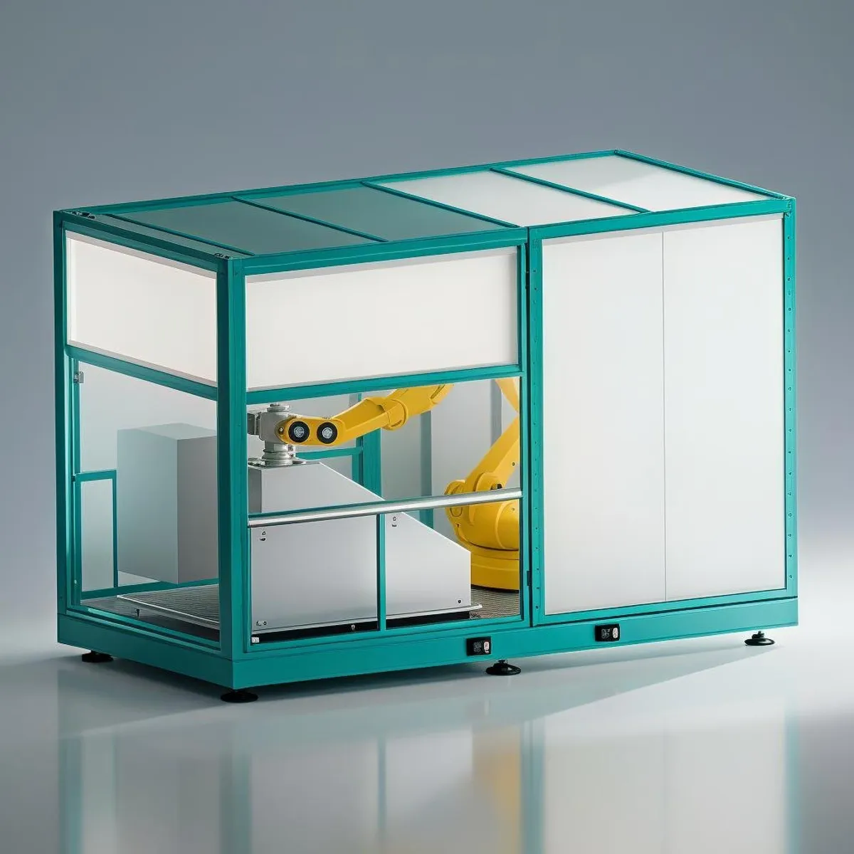 Rendering of the NU-Hub cell with the printing robot